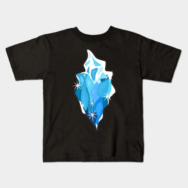 Ice Ice Crystal Frost Winter Kids T-Shirt by Teeladen